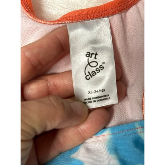 Art Class Girls 16/18 XL Americana Stars Stripes 2-Piece Tankini Bathing Swim Su - Picture 3 of 6